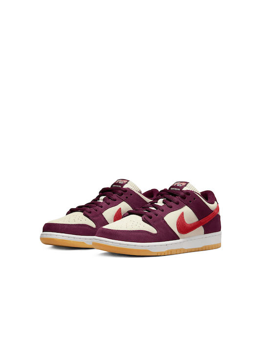 Nike Dunk Low SB Sneakers Burgundisch