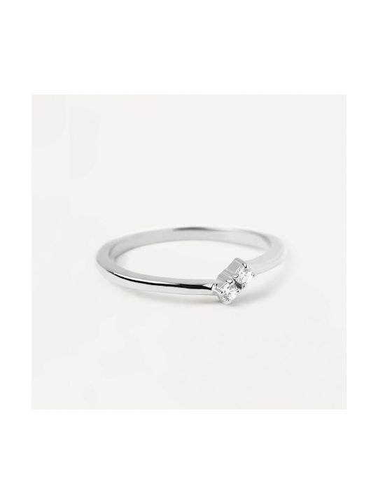 P D Paola Women's Silver Ring with Zircon