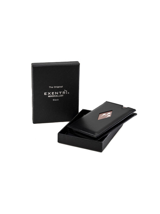 Leather Men's Wallet Cards with RFID Black