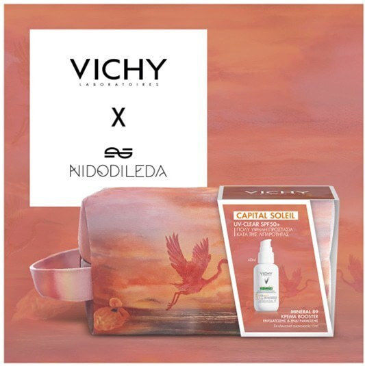 Vichy Capital Soleil UV Clear Σετ με Αντηλιακό Προσώπου & Νεσεσέρ SPF50 3τμχ