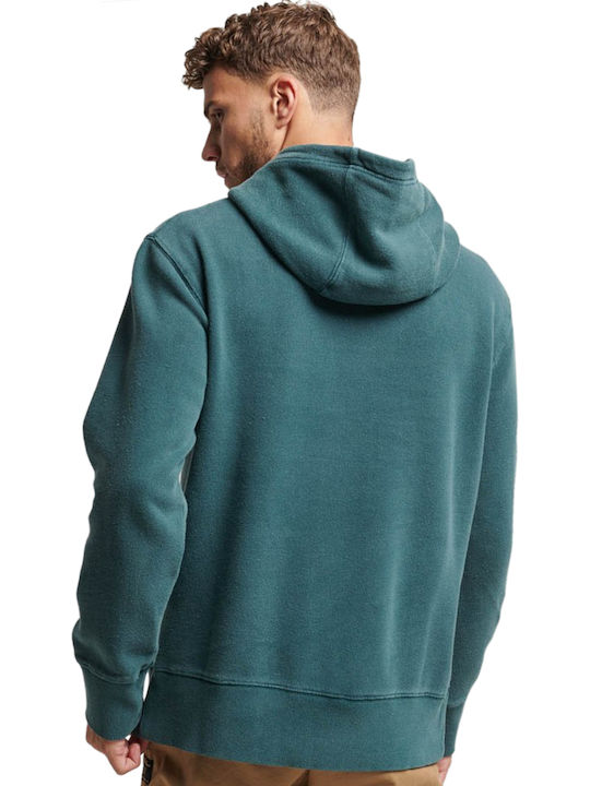 Superdry D2 Ovin Vintage Men's Sweatshirt with Hood Green