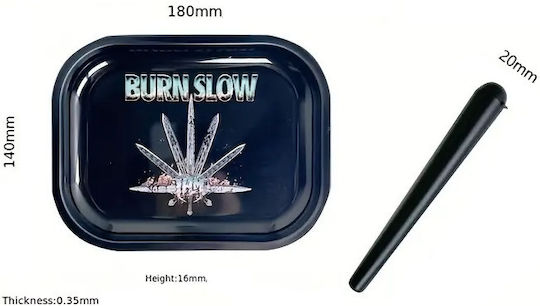 Panora Rolling Tray 12.5mm 12.5cm Μαύρο