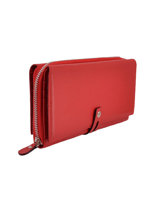 Dermatina 100 Large Leather Women's Wallet Red