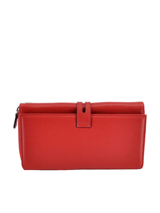 Large Leather Women's Wallet Classic Red