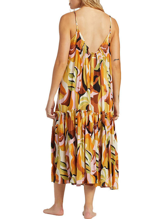 Sommer Midi Damenkleid mit Rüschen