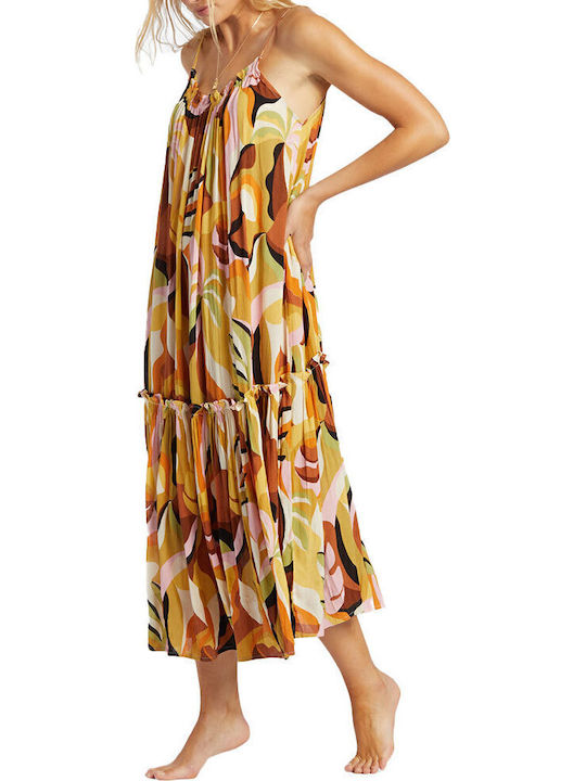 Sommer Midi Damenkleid mit Rüschen