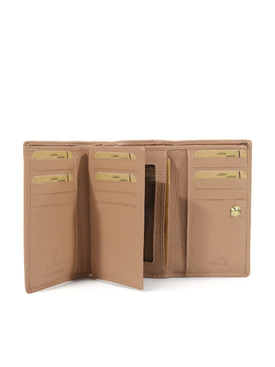 Small Leather Women's Wallet with RFID Nude