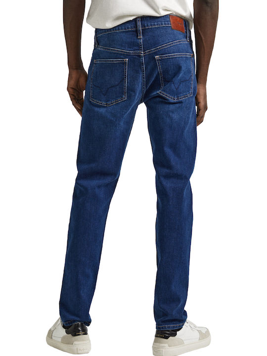 Pepe Jeans Pantaloni de Bărbați din Jean în Croială Slim BLUE DENIM