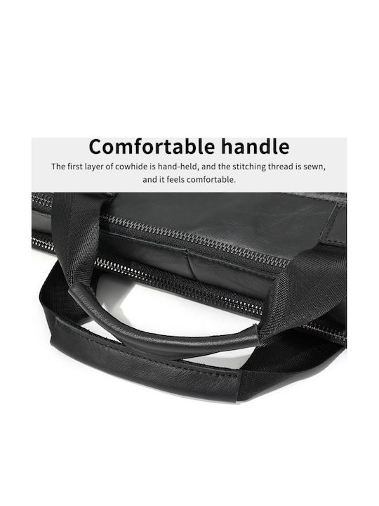 Leder Herrentasche Geldbörse Schwarz