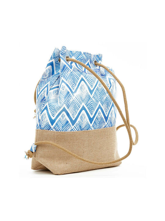 Verde Fabric Beach Bag with Wallet Blue