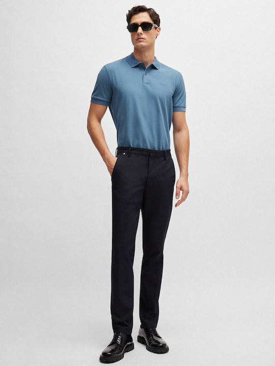 Pallas Polo Bluza Tricou Cu Mânecă Scurtă Albastră