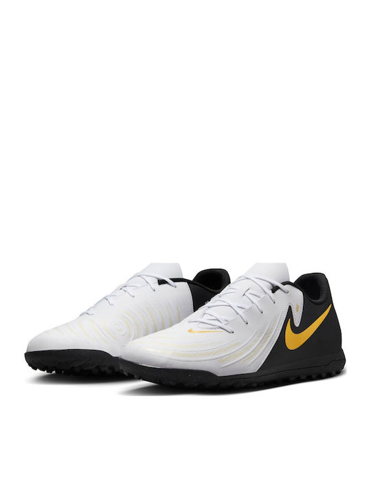 Nike Phantom GX II Club Football Shoes with Molded Cleats White / Metallic Gold Coin / Black