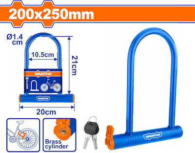 Wadfow Bicycle Pedal Lock with Key Blue