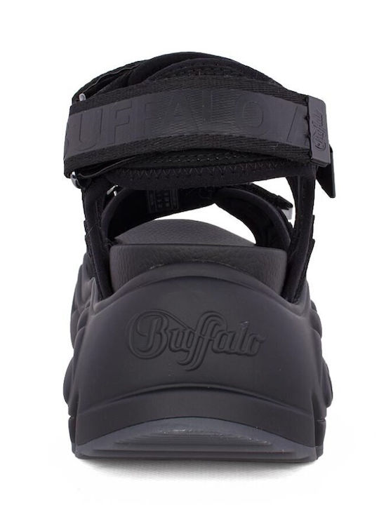 Sandale Sporty din Piele pentru Damă Negre