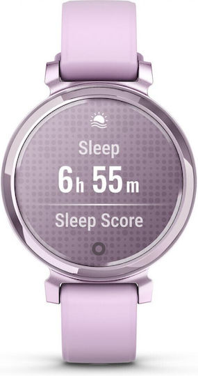Garmin Lily 2 Aluminiu 35mm Rezistent la apă Smartwatch (Metallic Lilac / Lilac Silicone Band)