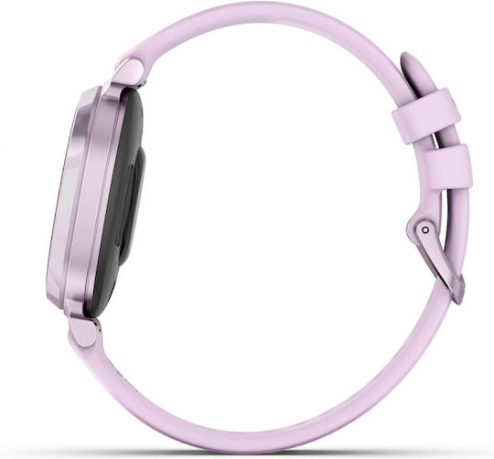 Garmin Lily 2 Aluminiu 35mm Rezistent la apă Smartwatch (Metallic Lilac / Lilac Silicone Band)