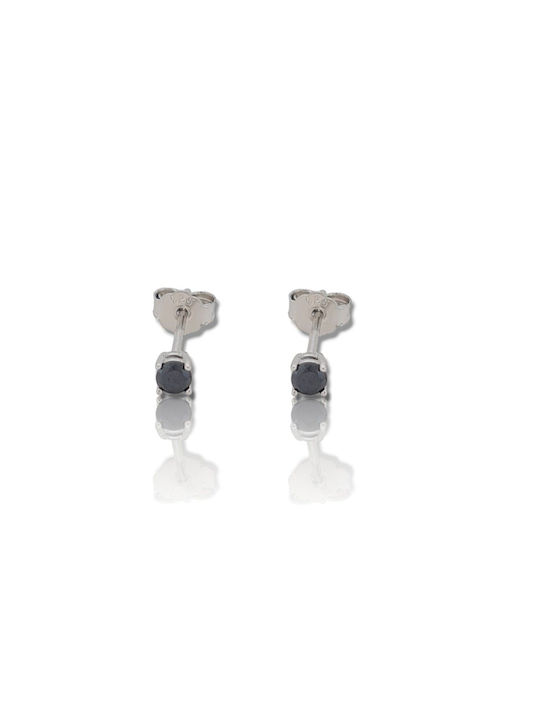 Mentzos Earrings made of Silver with Stones