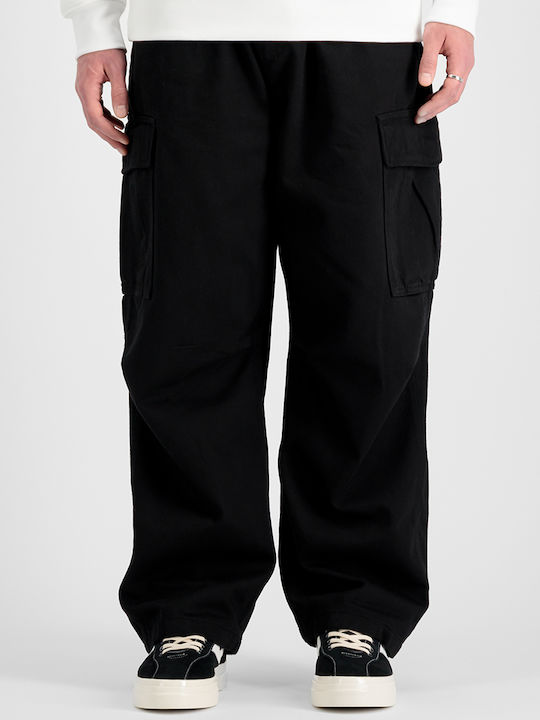 Ανδρικό Παντελόνι Τζιν με Loose Baggy Εφαρμογή Black