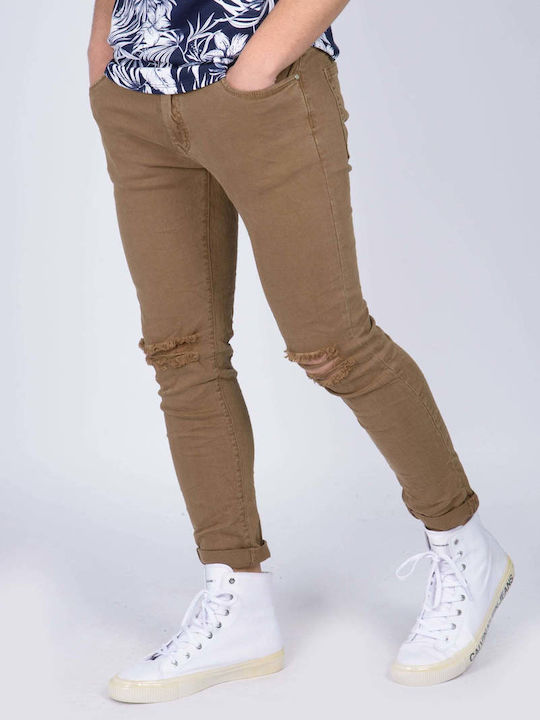 Ανδρικό Παντελόνι Τζιν Ελαστικό με Skinny Εφαρμογή ΚΑΦΕ