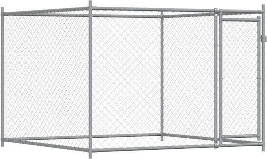 vidaXL Metallisches Hundepark 200x200x150cm Grau