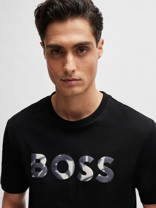 Hugo Boss Ανδρικό T-shirt Κοντομάνικο Μαυρο