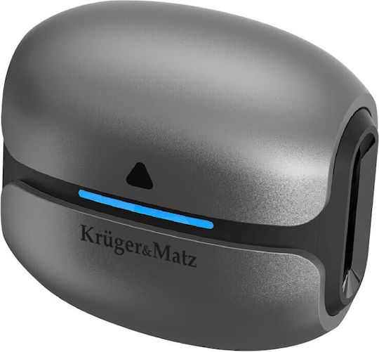 Kruger & Matz M8 Earbud Bluetooth Handsfree Ακουστικά με Θήκη Φόρτισης Μαύρα