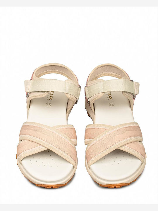 Geox Women's Flat Sandals in Pink Color