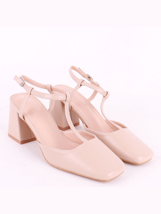 Alta Moda Beige Heels with Strap