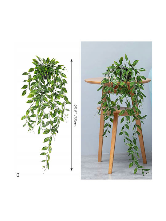 Dekorative künstliche Pflanze Grün 90cm 3Stück