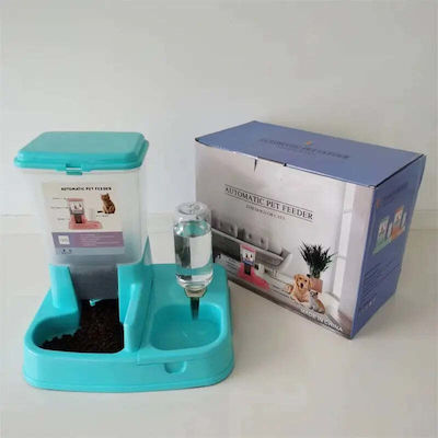 Automatic Plastic Feeder / Waterer for Dog Blue 5000ml 34cm