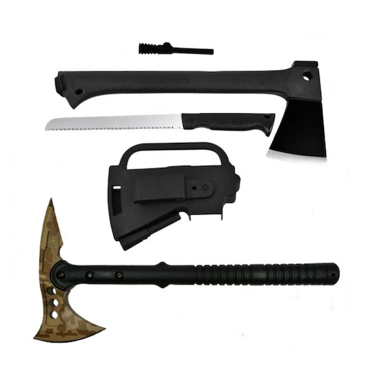 Survival Kit Case with Axe Knife and Whistle