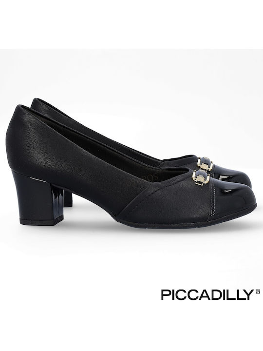 Piccadilly Anatomic Black Medium Heels