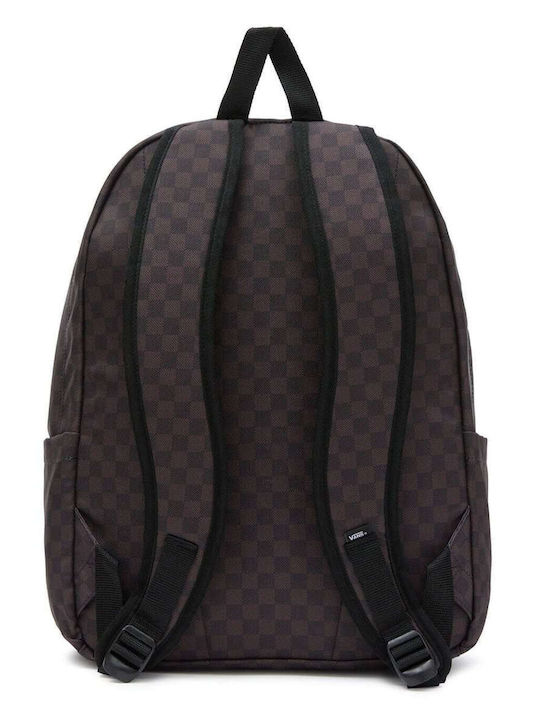 Vans Old Skool Check School Bag Backpack Junior High-High School Black with Water Bottle Holder 22Liters