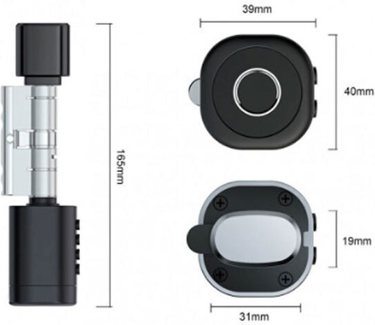 Force Electronic Lock in color Silver with Connectivity Bluetooth