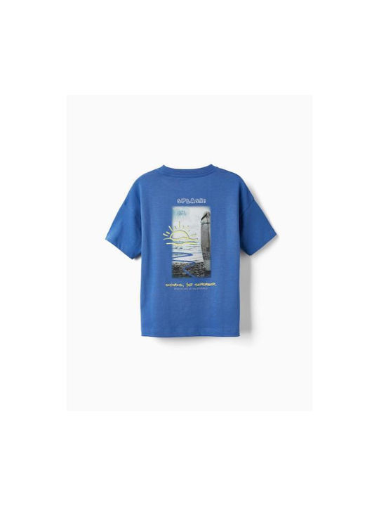 HappyNest Kinder-T-Shirt Blau