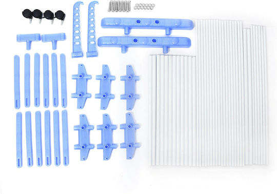 Folding Floor Plastic Clothes Drying Rack with Wheels 78x50cm