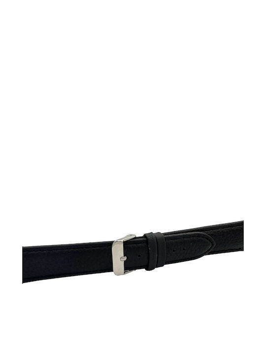 Tzevelion Leather Strap Black 22mm