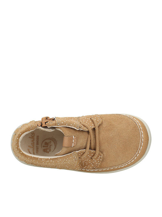 Aklark Inf Suede Kinderstiefeletten mit Reißverschluss Ecru