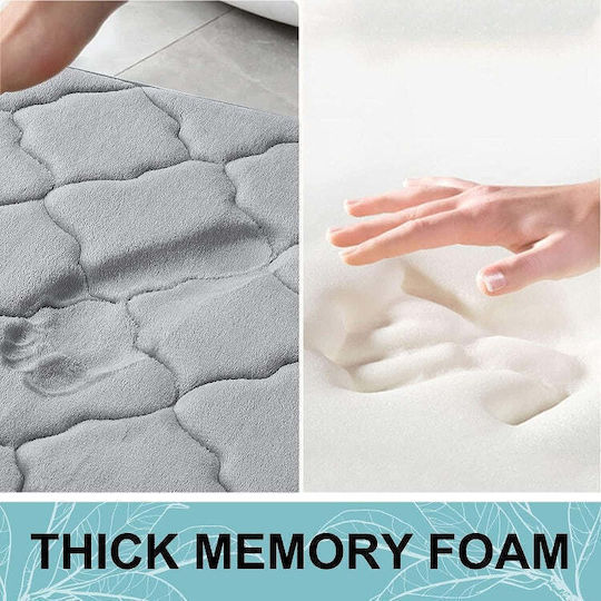Non-Slip Bath Mat Microfiber Grey 50x40cm