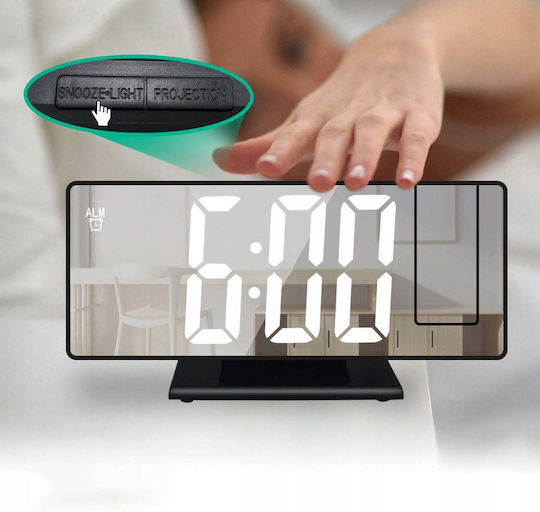 Ceas De Masă Digital Silentios Led Cu Ceas Deșteptător Negru