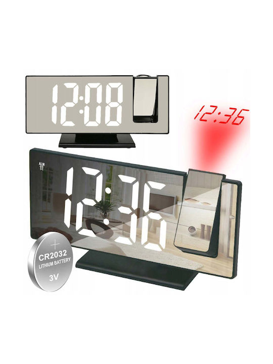 Ceas De Masă Digital Silentios Led Cu Ceas Deșteptător Negru