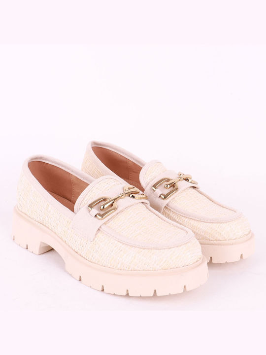 Alta Moda Women's Moccasins in Beige Color