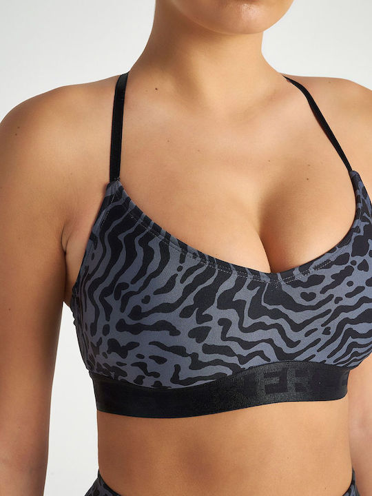 SugarFree Women's Sports Bra without Padding Gray