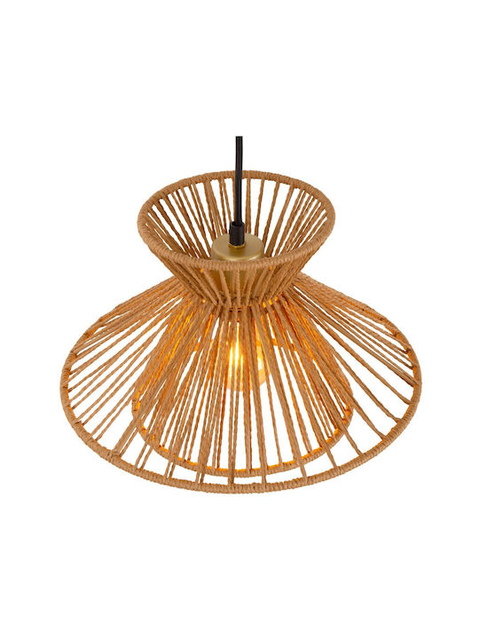 Lucide Lightning Pendant Light Beige with Socket E27