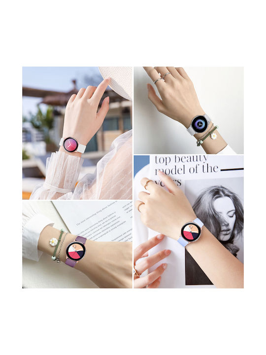 Sonique Λουράκι Σιλικόνης Λιλά (Galaxy Watch 3 45mmMi WatchHuawei Watch GT 2eAmazfit Stratos)