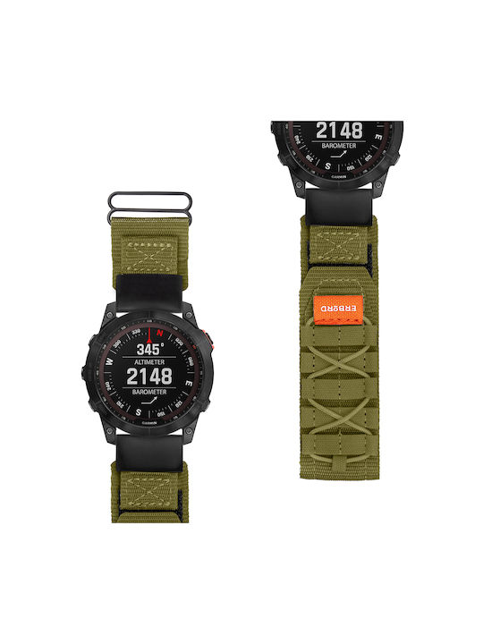 Erbord Strap Leather Green (Fenix 5 / 5 Plus / 6 / 6 Pro / 7 / 7 Pro / 8 (47mm))
