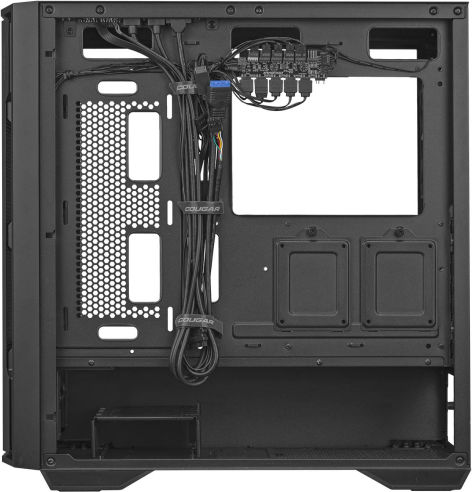 Cougar Uniface RGB Gaming Midi Tower Кутия За Компютър Със Страничен Прозорец Черна