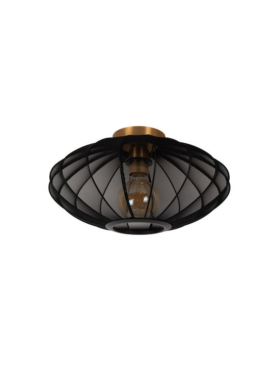 Lucide Lightning Ceiling Mount Light Black with Socket E27