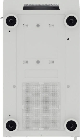 Krux Vako Геймърско бюро Midi Tower Компютърна кутия със страничен прозорец и RGB осветление Бял
