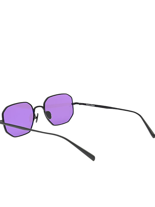 Common Sense Women's Sunglasses with Black Metal Frame and Purple Mirror Lens CS013-BLK-S7
